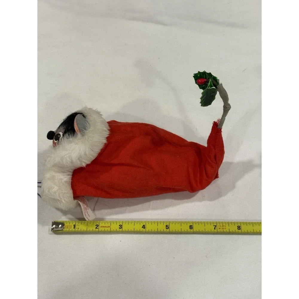 VTG Annalee Mouse in Red Christmas Stocking Mobilitee Dolls Plush Figure 1971